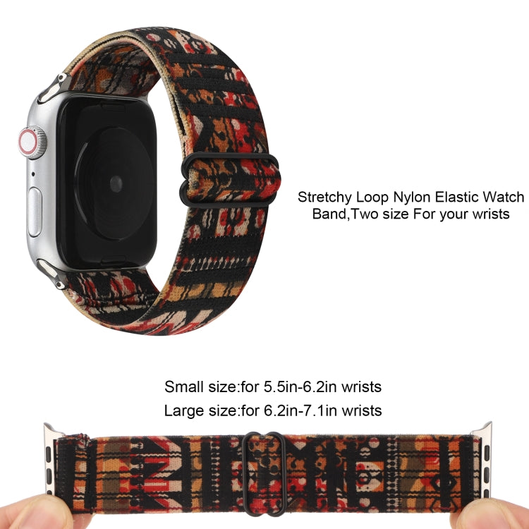 Ethnic Style Buckle Watchband For Apple Watch Series 6 &amp; SE &amp; 5 &amp; 4 40mm / 3 &amp; 2 &amp; 1 38mm, For Apple Watch Series 7 41mm / 6 &amp; SE &amp; 5 &amp; 4 40mm / 3 &amp; 2 &amp; 1 38mm