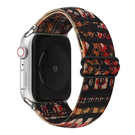 Ethnic Style Buckle Watchband For Apple Watch Series 6 &amp; SE &amp; 5 &amp; 4 40mm / 3 &amp; 2 &amp; 1 38mm, For Apple Watch Series 7 41mm / 6 &amp; SE &amp; 5 &amp; 4 40mm / 3 &amp; 2 &amp; 1 38mm