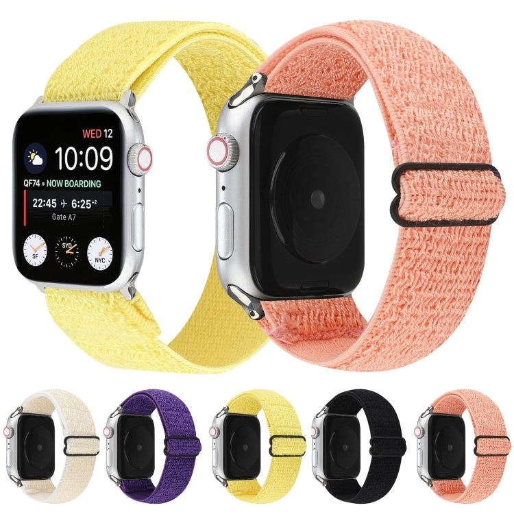 Solid Color Nylon Watchband For Apple Watch Series 6 &amp; SE &amp; 5 &amp; 4 44mm / 3 &amp; 2 &amp; 1 42mm, For Apple Watch Series 7 45mm / 6 &amp; SE &amp; 5 &amp; 4 44mm / 3 &amp; 2 &amp; 1 42mm