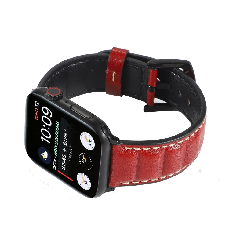 Genuine Leather Watchband For Apple Watch Series 6 & SE & 5 & 4 44mm / 3 & 2 & 1 42mm, For Apple Watch Series 7 45mm / 6 & SE & 5 & 4 44mm / 3 & 2 & 1 42mm