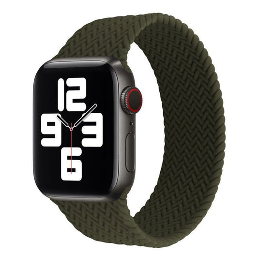 Single-turn Woven Pattern Silicone Watchband For Apple Watch Series 6 & SE & 5 & 4 40mm / 3 & 2 & 1 38mm, S, M, L