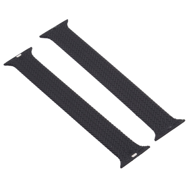 Single-turn Woven Pattern Silicone Watchband For Apple Watch Series 6 &amp; SE &amp; 5 &amp; 4 40mm / 3 &amp; 2 &amp; 1 38mm, S, M, L