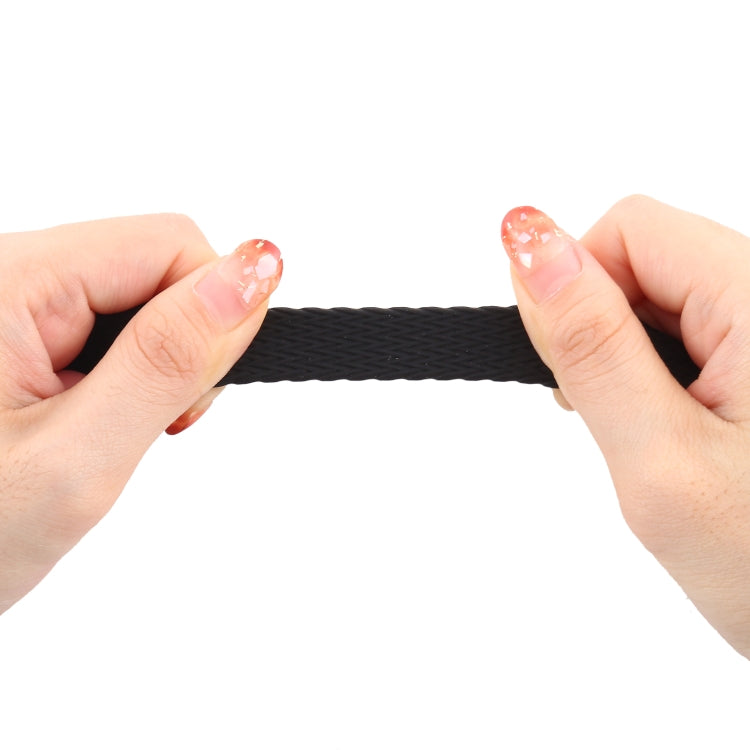 Single-turn Woven Pattern Silicone Watchband For Apple Watch Series 6 &amp; SE &amp; 5 &amp; 4 40mm / 3 &amp; 2 &amp; 1 38mm, S, M, L