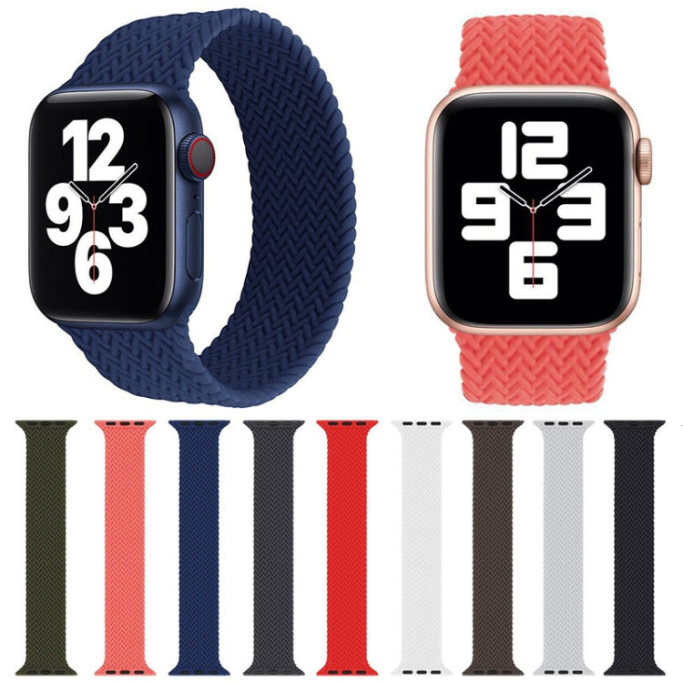 Single-turn Woven Pattern Silicone Watchband For Apple Watch Series 6 &amp; SE &amp; 5 &amp; 4 40mm / 3 &amp; 2 &amp; 1 38mm, S, M, L