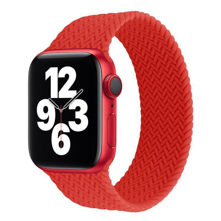 Single-turn Woven Pattern Silicone Watchband For Apple Watch Series 6 &amp; SE &amp; 5 &amp; 4 40mm / 3 &amp; 2 &amp; 1 38mm, S, M, L