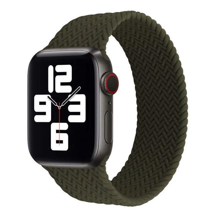 Single-turn Woven Pattern Silicone Watchband For Apple Watch Series 6 &amp; SE &amp; 5 &amp; 4 40mm / 3 &amp; 2 &amp; 1 38mm, S, M, L