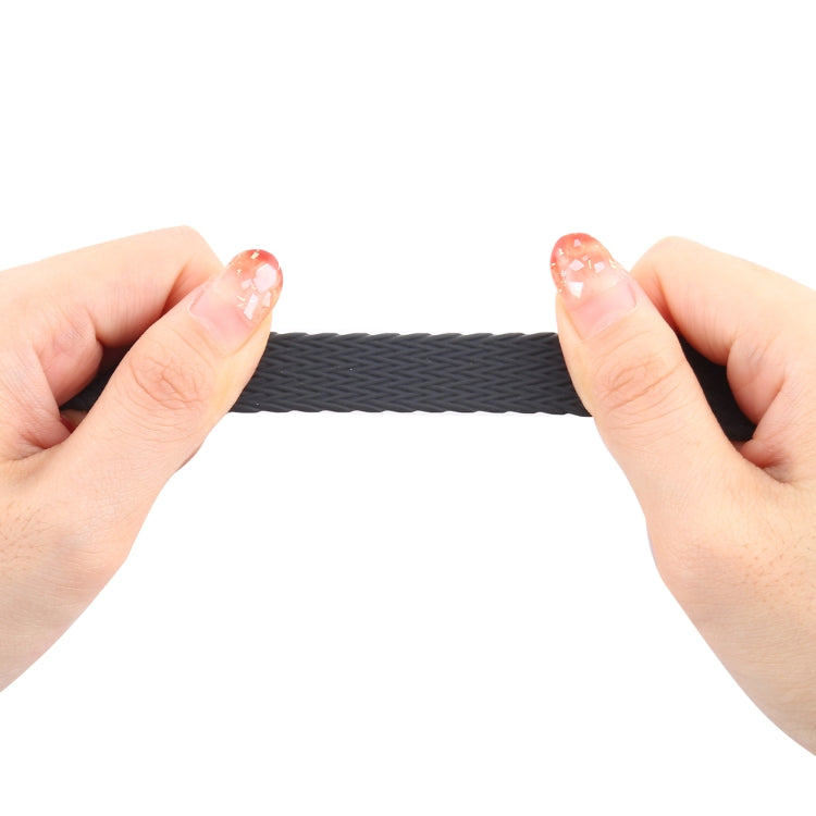 Single-turn Woven Pattern Silicone Watchband For Apple Watch Series 6 &amp; SE &amp; 5 &amp; 4 44mm / 3 &amp; 2 &amp; 1 42mm, S, M, L