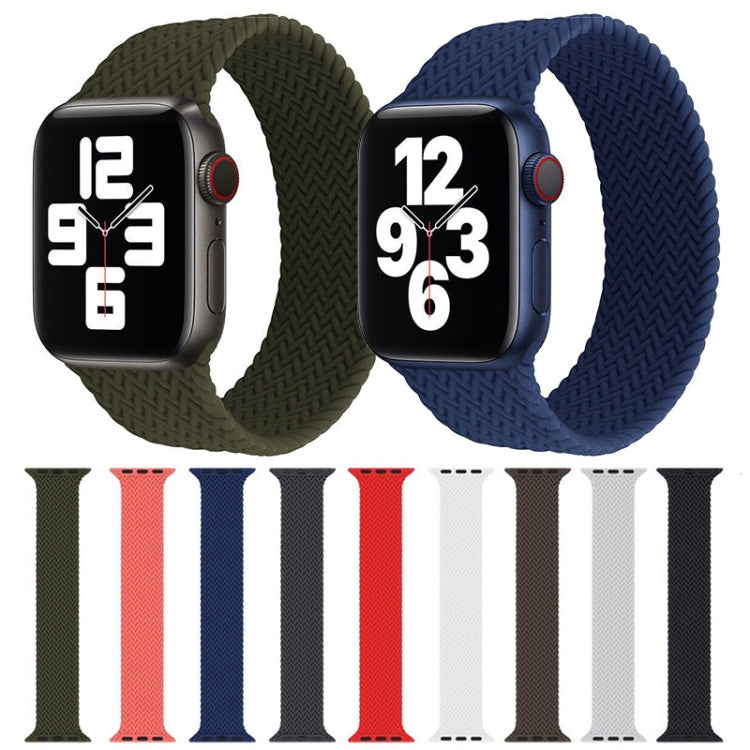 Single-turn Woven Pattern Silicone Watchband For Apple Watch Series 6 &amp; SE &amp; 5 &amp; 4 44mm / 3 &amp; 2 &amp; 1 42mm, S, M, L