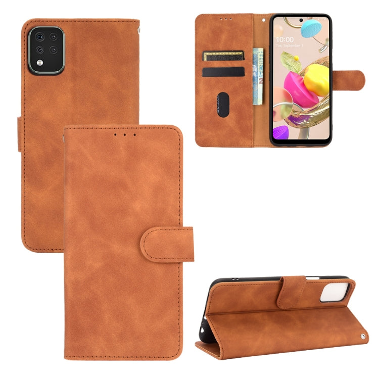 Solid Color Skin Feel Magnetic Buckle Horizontal Flip Calf Texture PU Leather Case with Holder & Card Slots & Wallet, For LG K42, For LG Wing 5G, For OPPO Realme V5 / Realme Q2, For Wiko View5 Plus, For Huawei P Smart 2021 / Y7A