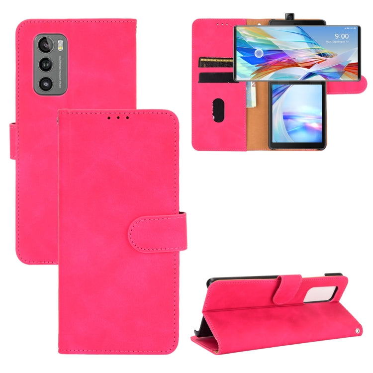 Solid Color Skin Feel Magnetic Buckle Horizontal Flip Calf Texture PU Leather Case with Holder & Card Slots & Wallet, For LG K42, For LG Wing 5G, For OPPO Realme V5 / Realme Q2, For Wiko View5 Plus, For Huawei P Smart 2021 / Y7A