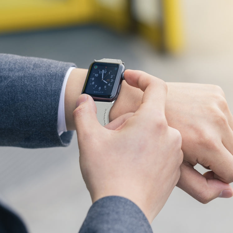 Leather Replacement Strap Watchband with Steel Button