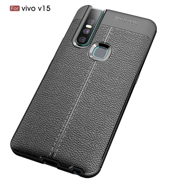 Litchi Texture TPU Shockproof Case for Vivo V15, For Vivo V15