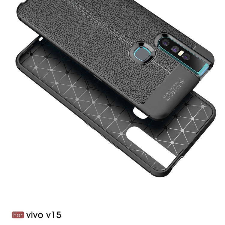 Litchi Texture TPU Shockproof Case for Vivo V15, For Vivo V15