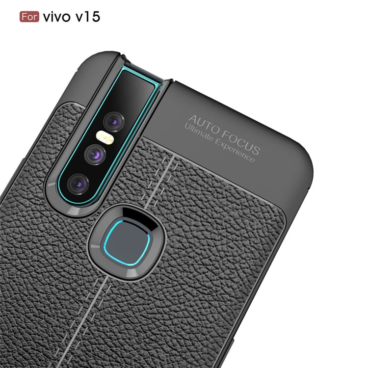 Litchi Texture TPU Shockproof Case for Vivo V15, For Vivo V15