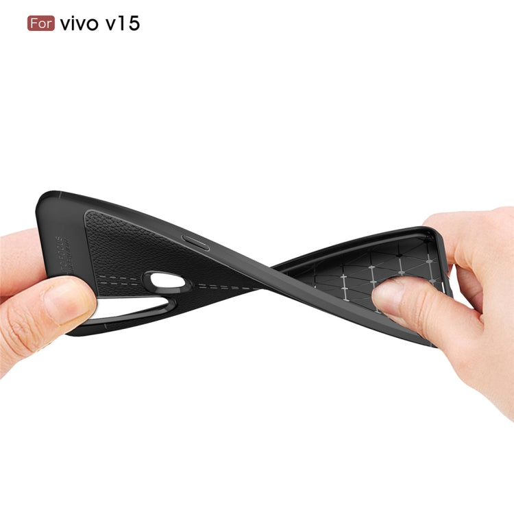 Litchi Texture TPU Shockproof Case for Vivo V15, For Vivo V15