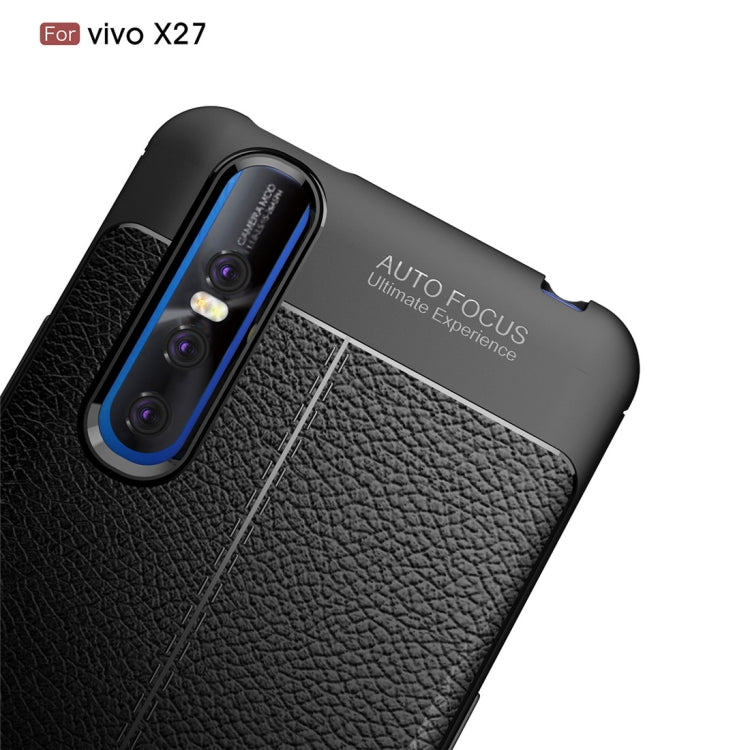 Litchi Texture TPU Shockproof Case for Vivo X27, For Vivo X27