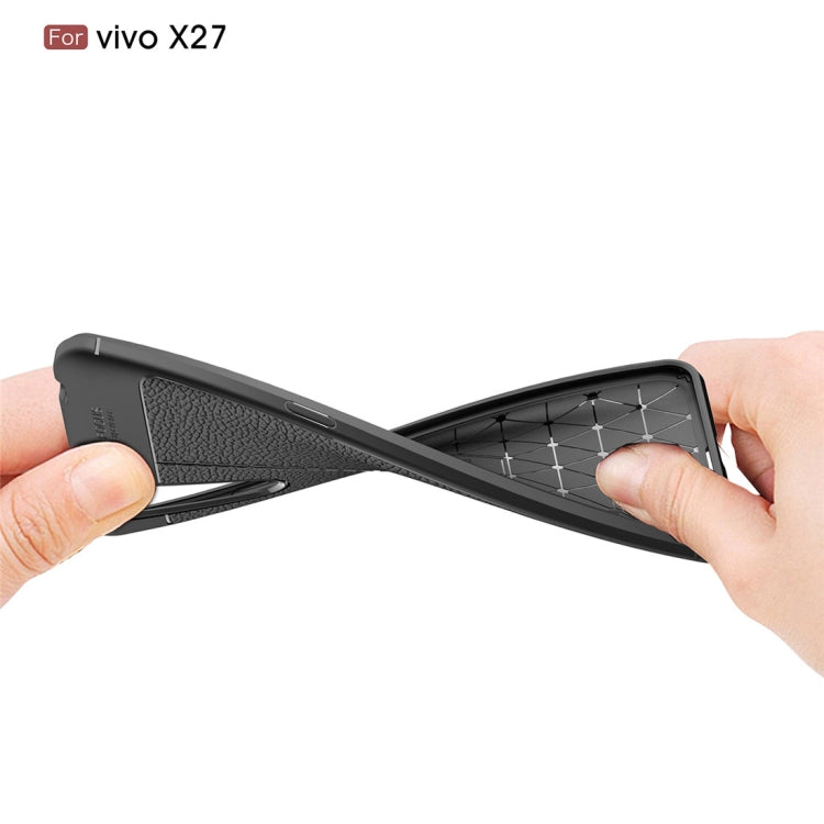 Litchi Texture TPU Shockproof Case for Vivo X27, For Vivo X27