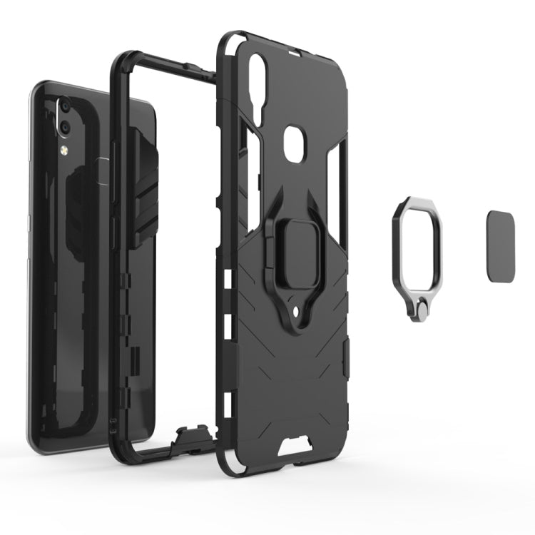 PC + TPU Shockproof Protective Case for Vivo X21, with Magnetic Ring Holder, For Vivo X21