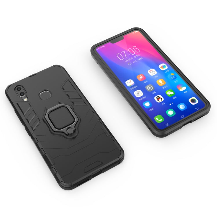 PC + TPU Shockproof Protective Case for Vivo X21, with Magnetic Ring Holder, For Vivo X21
