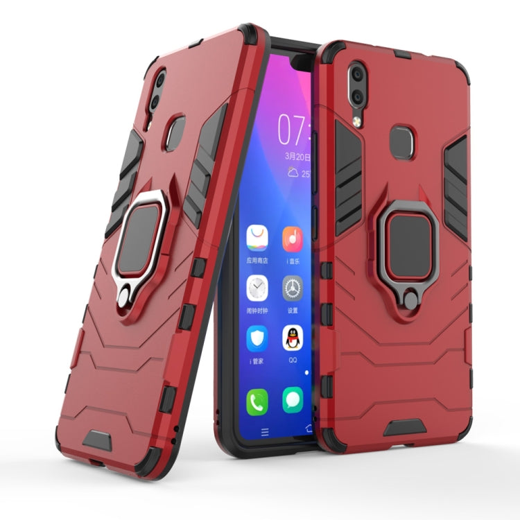PC + TPU Shockproof Protective Case for Vivo X21, with Magnetic Ring Holder, For Vivo X21