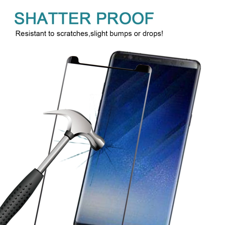 For Galaxy Note 8 0.3mm 9H Surface Hardness 3D Curved Silk-screen Non-full Screen Tempered Glass Screen Protector, For Galaxy Note 8