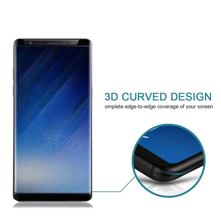 For Galaxy Note 8 0.3mm 9H Surface Hardness 3D Curved Silk-screen Non-full Screen Tempered Glass Screen Protector, For Galaxy Note 8