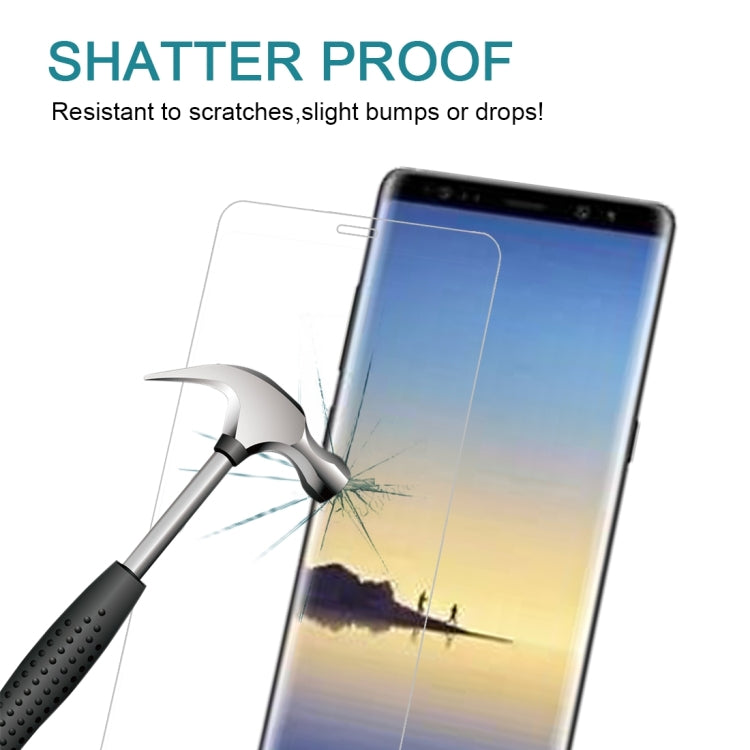 25 PCS For Galaxy Note 8 0.3mm 9H Surface Hardness 3D Curved Silk-screen Full Screen Tempered Glass Screen Protector