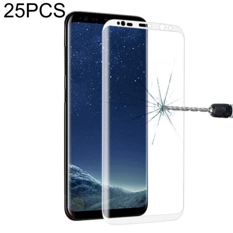 25 PCS Full Screen Tempered Glass Screen Protector For Galaxy S8 / G9500, For Galaxy S8 / G9500