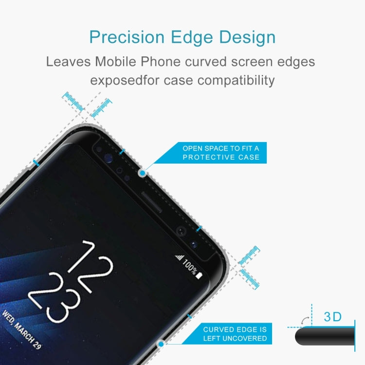 25 PCS For Galaxy S8 / G950 Case Friendly Screen Curved Tempered Glass Film, For Galaxy S8 / G950