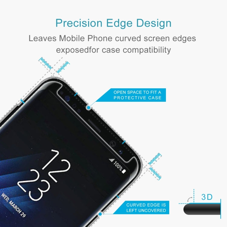 25 PCS For Galaxy S8 / G950 Case Friendly Screen Curved Tempered Glass Film, For Galaxy S8 / G950