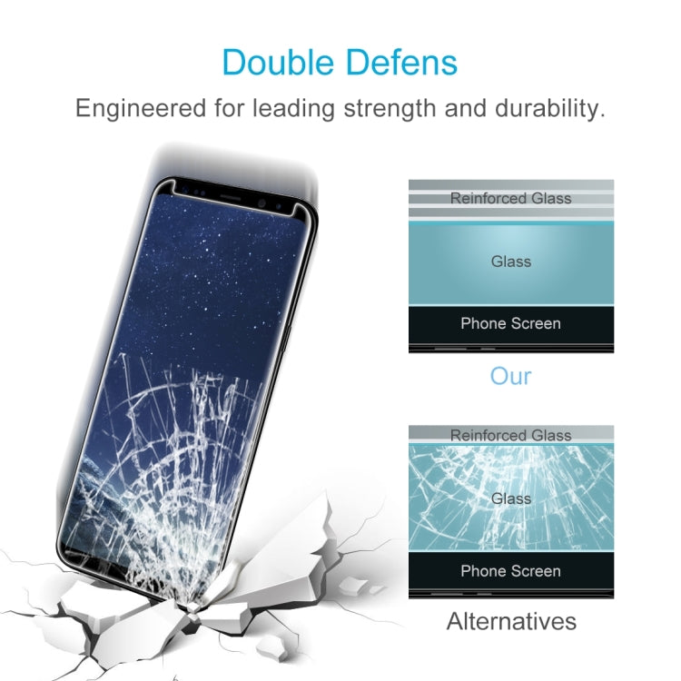 25 PCS For Galaxy S8 Plus / G955 0.26mm 9H Surface Hardness 3D Explosion-proof Non-full Edge Glue Screen Curved Case Friendly Tempered Glass Film