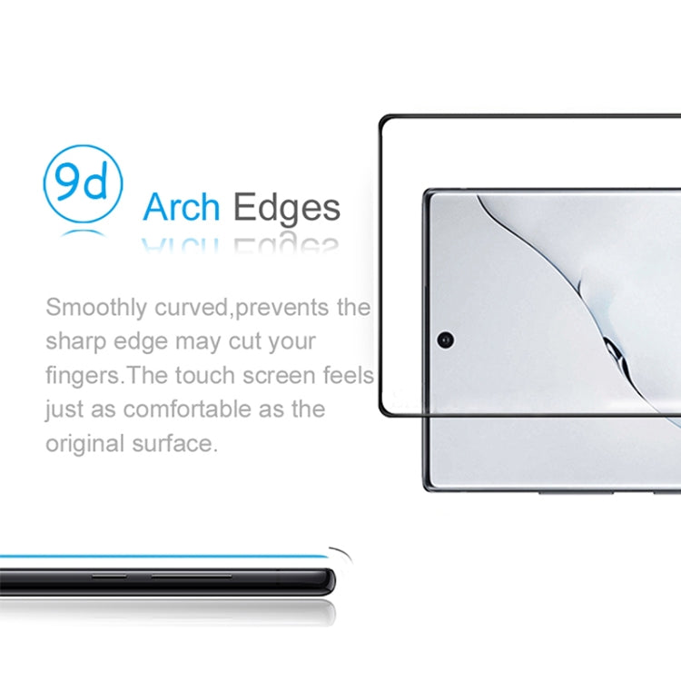 For Galaxy Note 10 3D Curved Edge Glue Curved Full Screen Tempered Glass Film, Fingerprint Unlock Is Supported