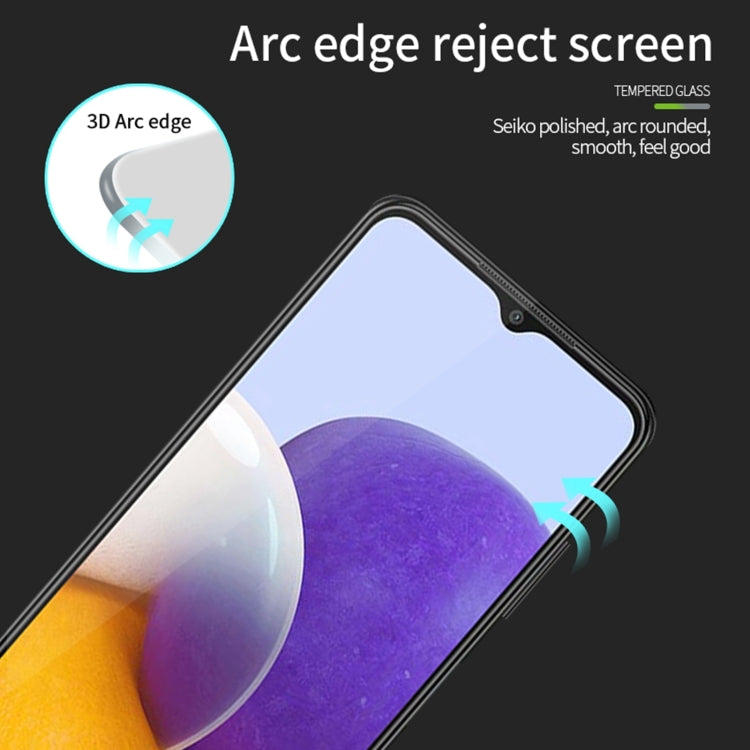 For Samsung Galaxy A22 4G PINWUYO 9H 3D Curved Full Screen Explosion-proof Tempered Glass Film(Black), For Samsung Galaxy A22 4G