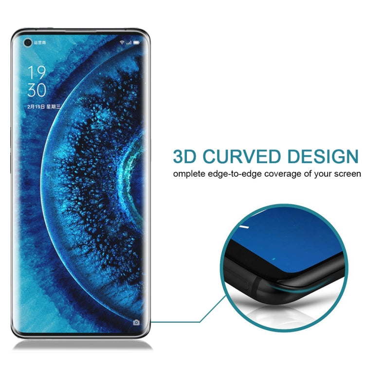 For OPPO Find X2 9H HD 3D Curved Edge Tempered Glass Film (Black), For OPPO Find X2(1 PC), For OPPO Find X2(Black)(1 PC)