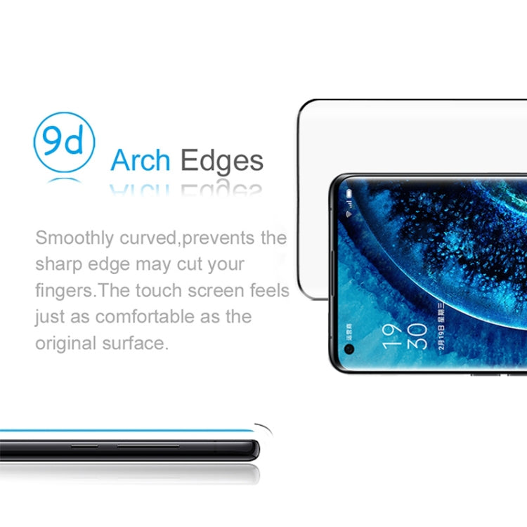 25 PCS For OPPO Find X2 Pro 9H HD 3D Curved Edge Tempered Glass Film (Black), For OPPO Find X2 Pro(Black)(25 PCS)