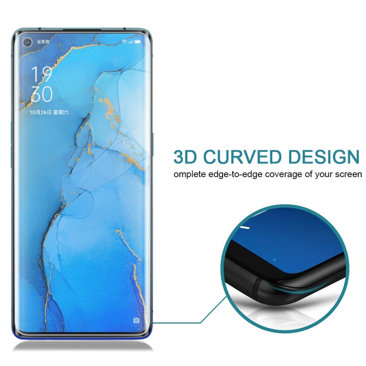 25 PCS For OPPO Reno3 Pro 9H HD 3D Curved Edge Tempered Glass Film (Transparent), For OPPO Reno3 Pro(25 PCS), For OPPO Reno3 Pro(Black)(25 PCS)