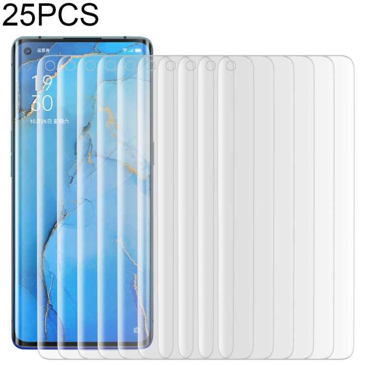 25 PCS For OPPO Reno3 Pro 9H HD 3D Curved Edge Tempered Glass Film (Transparent), For OPPO Reno3 Pro(25 PCS), For OPPO Reno3 Pro(Black)(25 PCS)