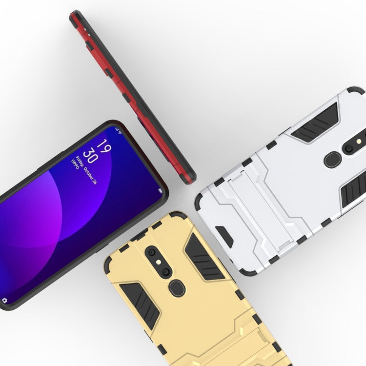 Shockproof PC + TPU Case for OPPO F11 Pro, with Holder, For OPPO F11 Pro