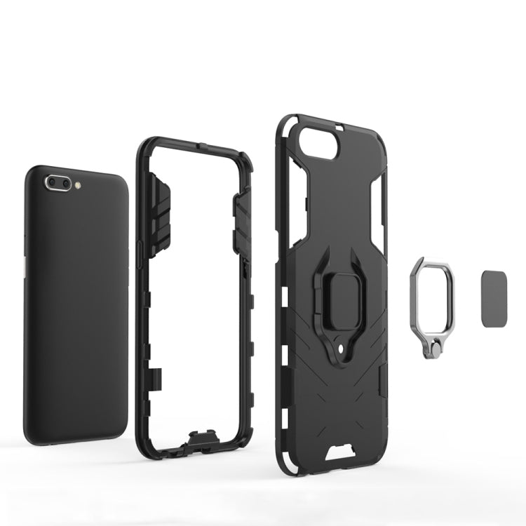 PC + TPU Shockproof Protective Case for OPPO R11, with Magnetic Ring Holder, For OPPO R11