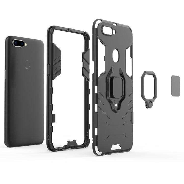 PC + TPU Shockproof Protective Case for OPPO R11s, with Magnetic Ring Holder, For OPPO R11s