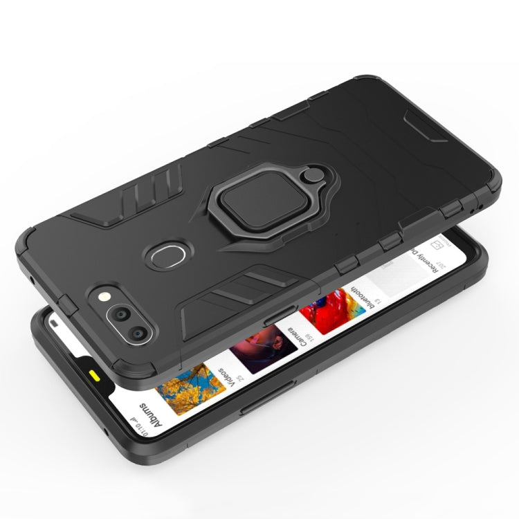 PC + TPU Shockproof Protective Case for OPPO R15, with Magnetic Ring Holder, For OPPO R15