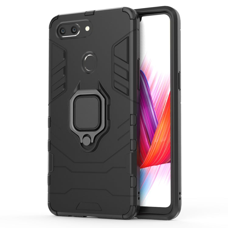 PC + TPU Shockproof Protective Case for OPPO R15 Pro, with Magnetic Ring Holder, For OPPO R15 Pro