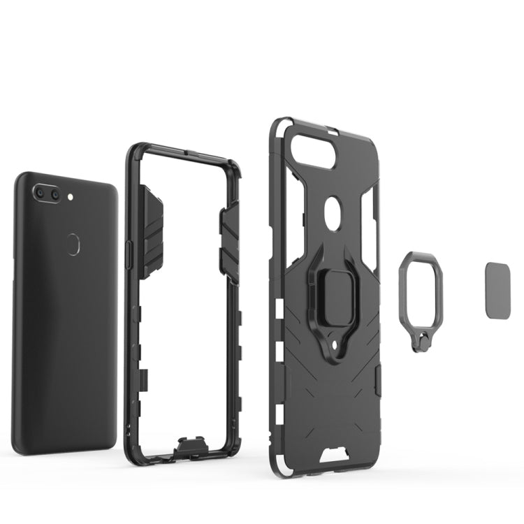 PC + TPU Shockproof Protective Case for OPPO R15 Pro, with Magnetic Ring Holder, For OPPO R15 Pro