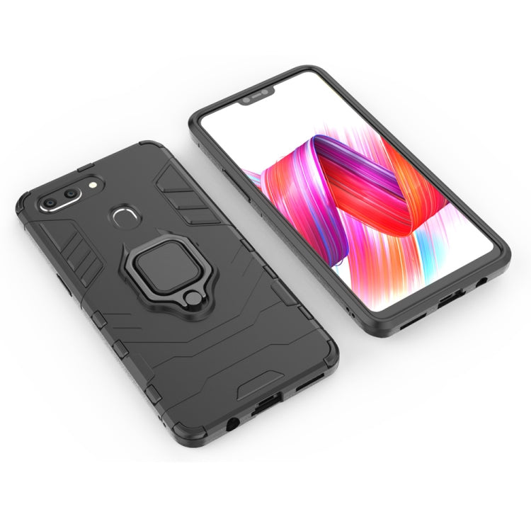 PC + TPU Shockproof Protective Case for OPPO R15 Pro, with Magnetic Ring Holder, For OPPO R15 Pro