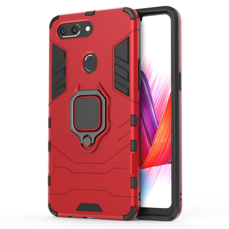 PC + TPU Shockproof Protective Case for OPPO R15 Pro, with Magnetic Ring Holder, For OPPO R15 Pro