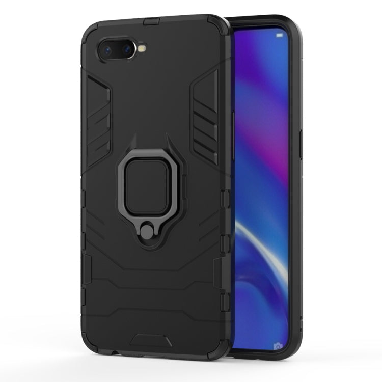 PC + TPU Shockproof Protective Case for OPPO K1, with Magnetic Ring Holder, For OPPO K1