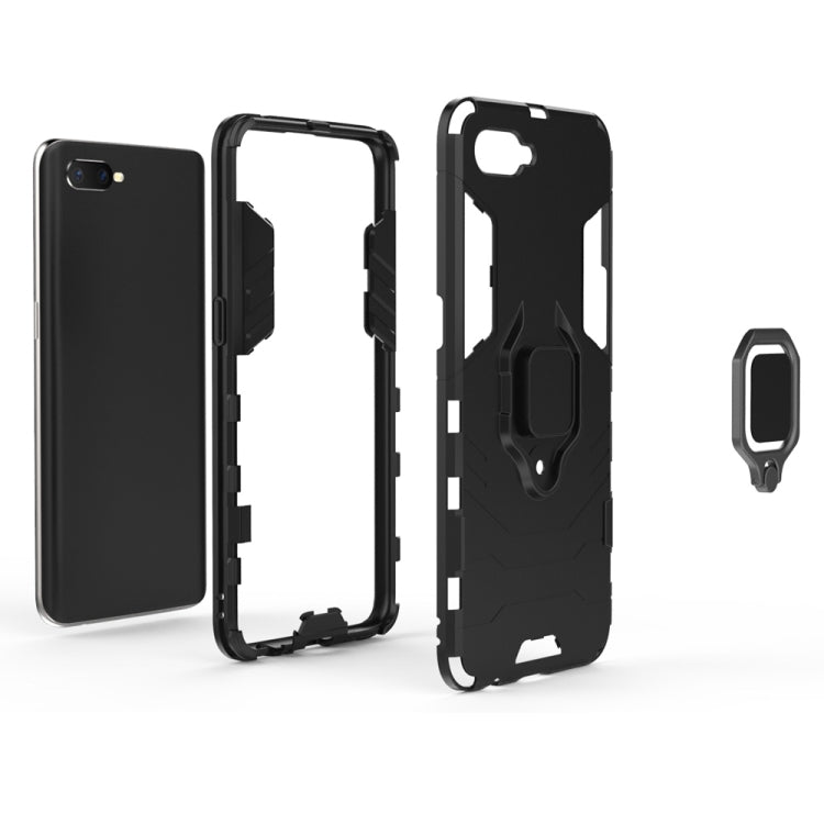 PC + TPU Shockproof Protective Case for OPPO K1, with Magnetic Ring Holder, For OPPO K1