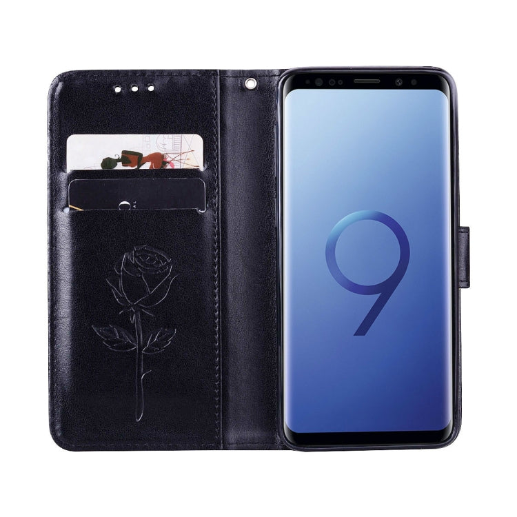 For Galaxy S9 Rose Embossed Horizontal Flip Environmental PU Leather Case with Holder & Card Slots & Wallet, For Galaxy S9, For Samsung Galaxy S9