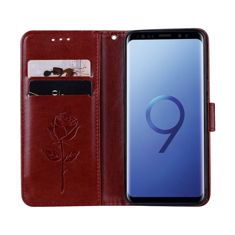 For Galaxy S9 Rose Embossed Horizontal Flip Environmental PU Leather Case with Holder & Card Slots & Wallet, For Samsung Galaxy S9