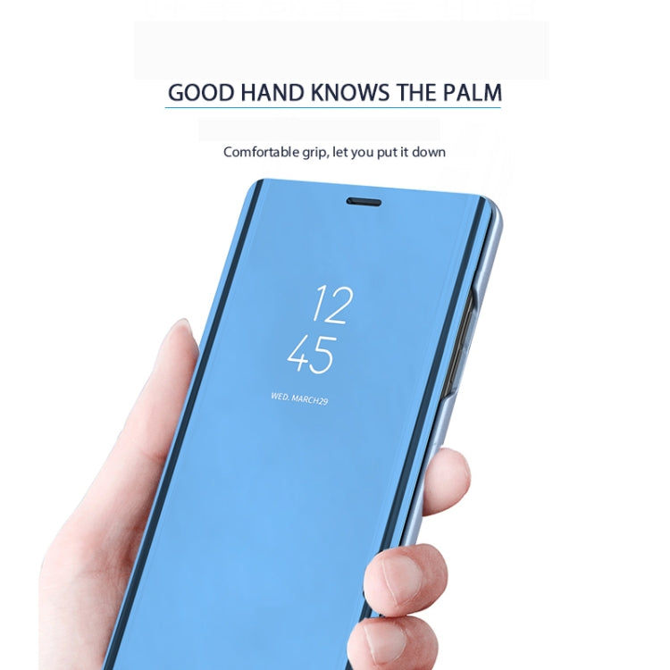 Mirror Clear View Horizontal Flip PU Smart Leather Case for Galaxy A7 (2018), with Holder, For Galaxy A7 (2018)
